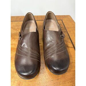 Dansko Franny Loafers Shoes Womens Size 9-10 US 40 EU Brown Leather Comfort